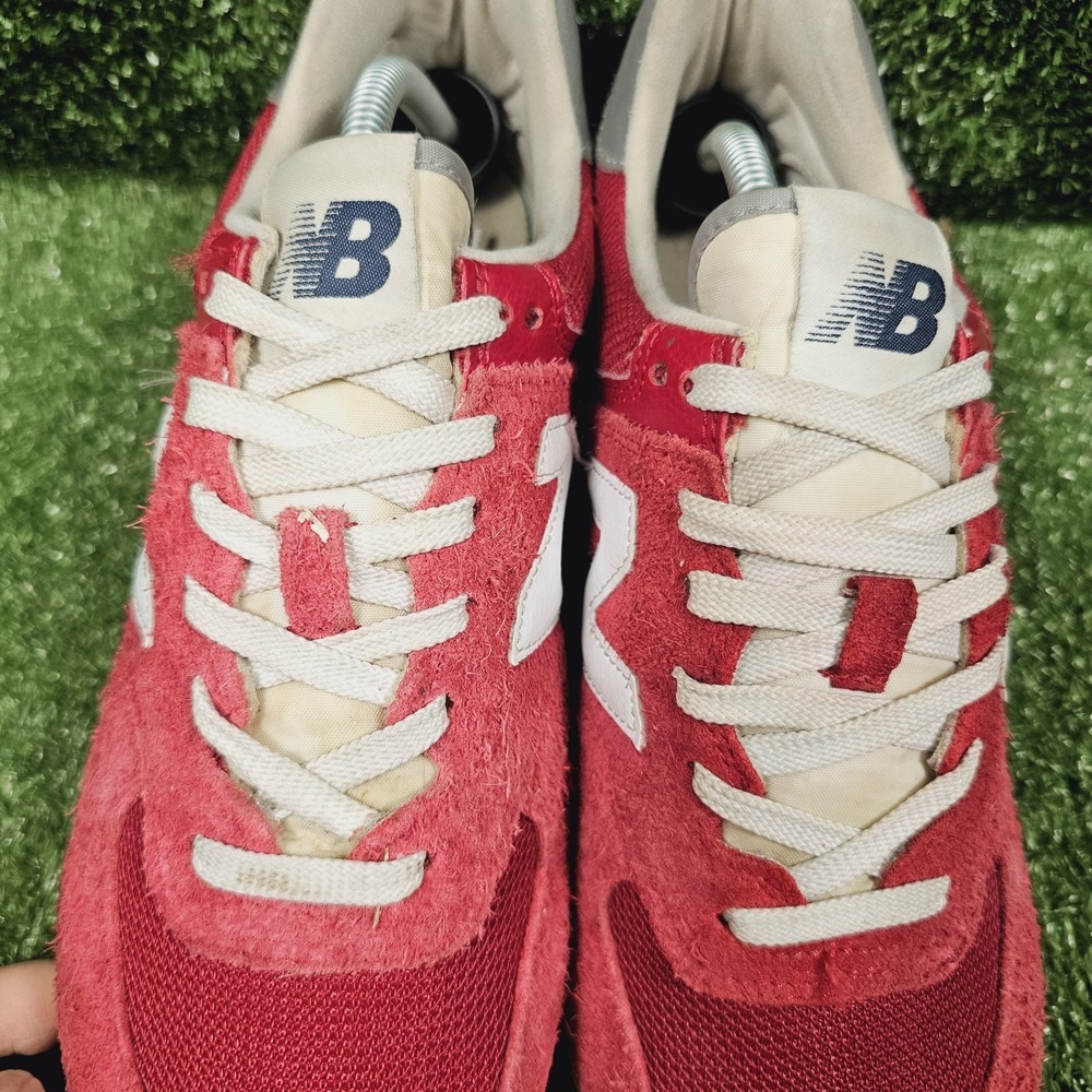 New Balance 574 Premium OG Pack Varsity Red Suede Shoes Mens Size 10 - Picture 4 of 12